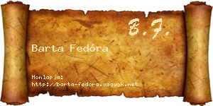 Barta Fedóra névjegykártya